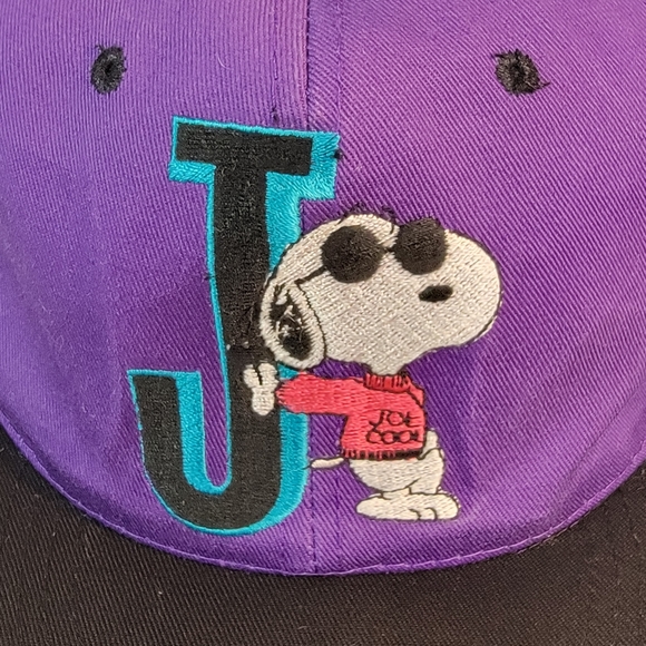 Joe Cool Snoopy Peanuts Vintage 80's 90's Color Block Pannel Hat Youth OS - Picture 3 of 10
